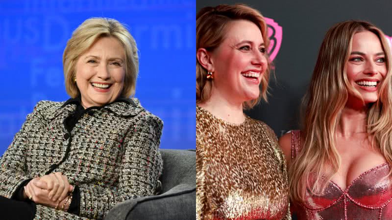 Hillary Clinton, Greta Gerwig e Margot Robbie, respectivamente - Getty Images