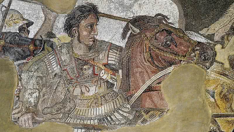 Mosaico retratando Alexandre, o Grande - Domínio Público via Wikimedia Commons