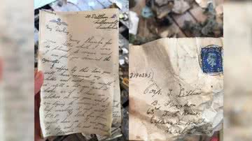 Carta encontrada em hotel na Inglaterra - Divulgação/Scarborough Archaeological and Historical Society (SAHS)