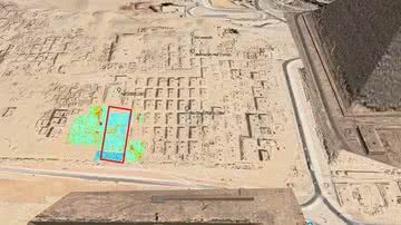 Local onde foram encontradas as anomalias no Cemitério Ocidental, no Egito - Divulgação/Archaeological Prospection
