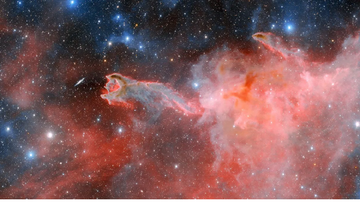"Mão fantasmagórica" vista por telescópio na Via Láctea - Reprodução: CTIO / NOIRLab / NOE / NSF / AURA