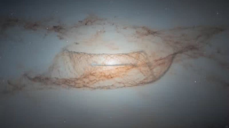 A poeira cósmica detectada pelo telescópio - Reprodução / NASA