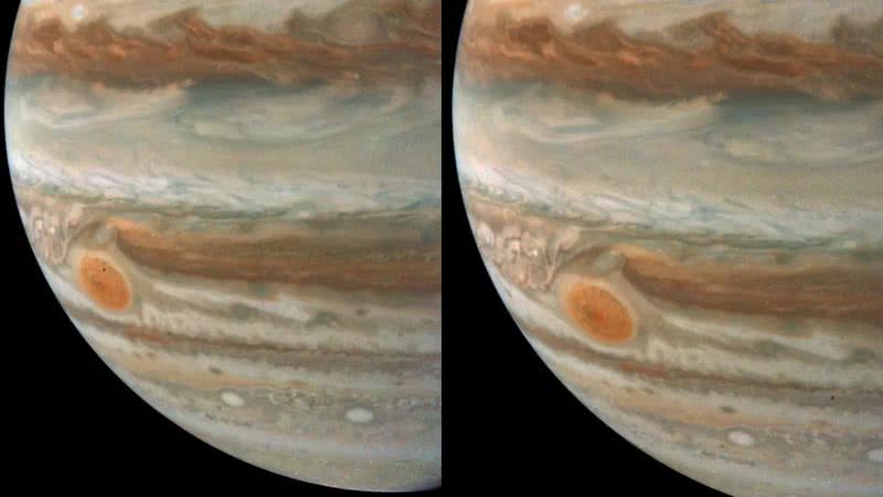 Amalteia é vista pela primeira vez na superfície de Júpiter - Reprodução / NASA