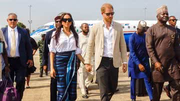 Meghan Markle e o príncipe Harry em sua viagem à Nigéria - Getty Images