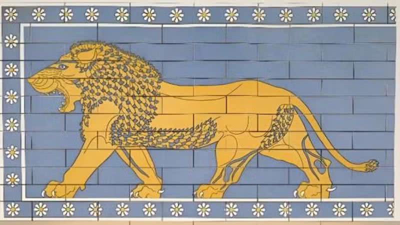 Símbolo de leão descoberto em antigo templo mesopotâmico no Iraque - Divulgação/Biblioteca Pública de Nova York
