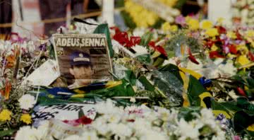 Funeral público de Ayrton Senna, em 1994 - Getty Images