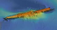 Imagem escaneada do navio no fundo do mar - MMT / Reach Subsea