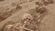 Restos mortais de crianças sacrificadas, encontrados em sítio arqueológico no Peru - Divulgação/ANDINA/Huanchaco Archaeological Program (Pahuan)