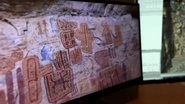 Telas de computador retratam detalhes de artes rupestres em caverna - Divulgação / YouTube / TV Globo