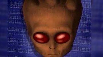 Retrato digital do ET de Varginha feito pelo programa 'Fantástico' em 1996 - Divulgação / YouTube / TV Globo