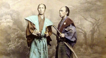 Samurais em fins do século 19 - Reprodução