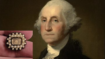 Retrato do presidente George Washington e foto da mecha - Domínio Público e Moments In Time
