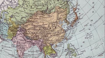Mapa da Ásia em meados de 1892 - Domínio Público/ Creative Commons/ Wikimedia Commons