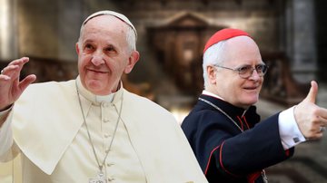 Na imagem, o Papa Francisco e Odilo Scherer - Getty Images e Pixabay