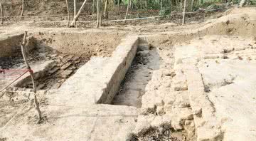 Os vestígios do templo budista em Bangladesh - Divulgação/Departamento de Arqueologia (Khulna)