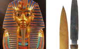 Busto do Faraó (à esqu.) o punhal (à dir.) - Pixabay - Meteoritics & Planetary Science
