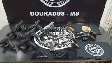 Armas apreendidas em casa de idosa no Mato Grosso do Sul - Divulgação/Polícia Civil