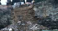 Deslizamento que atingiu o cemitério de Camogli - Divulgação/ Facebook/Regione Liguria