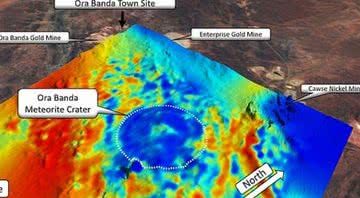 Representação em 3D da cratera na Austrália - Divulgação/Resource Potentials