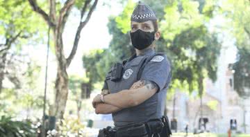 Policial Militar utiliza câmera nova em seu uniforme - Divulgação / PM de SP