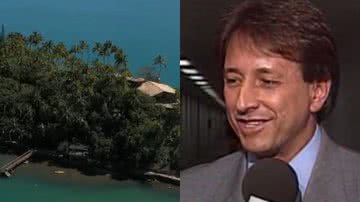 Á esquerda imagem da Ilha das Cabras e á direita imagem de Gilberto Miranda - Reprodução/Vídeo/G1