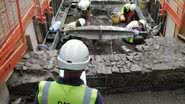 Escavação em que os restos mortais estavam - Divulgação / Instagram / Dyfed Archaeological Trust