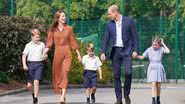 Princesa Kate e príncipe William com seus filhos, George, Louis e Charlotte - Getty Images