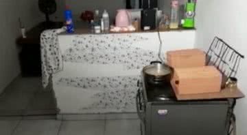 Cozinha onde o acidente aconteceu - Divulgação/G1