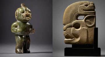 Artefatos pré-hispânicos do leilão em Nova York - Divulgação/ Sotherby's