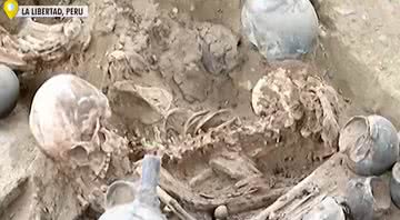 Registro dos restos mortais revelados no Peru - Divulgação/Vídeo/Wion News