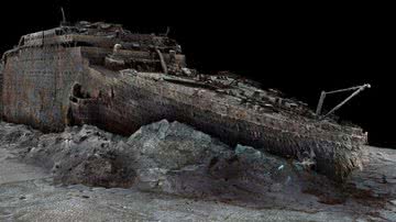 Varredura digital nos destroços do Titanic - Divulgação / Atlantic Productions / Magellan