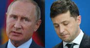 Putin (à esq.) e Volodymyr Zelensky (à dir.) - Getty Images