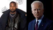 O rapper Kanye West e o atual presidente norte-americano, Joe Biden - Getty Images