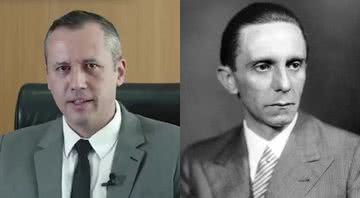 Roberto Alvim e Joseph Goebbels - Reprodução