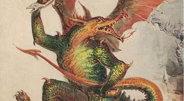 Dragão dançarino em cartaz do século 19. Aqui, a fera era o símbolo da inflação. - Wikimedia Commons