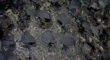 Alguns dos crânios embutidos nas paredes da torre - Reuters/Henry Romero