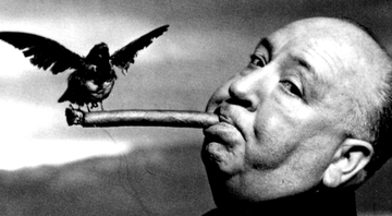 Alfred Hitchcock na produção de Os Pássaros - Reprodução