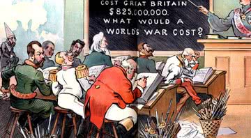 “Quanto custaria uma guerra mundial?”, charge de 1903 - Getty Images