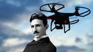Em 1898, Nikola Tesla previu o uso de drones - Domínio Público com fundo Getty Images