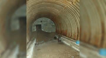 Fotografia tirada dentro do bunker - Divulgação/Keele University