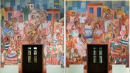 Os murais 'Samba' e 'Carnaval', de Di Cavalcanti, que passam por processo de restauração - Divulgação/Funarj/Paulo Cavassani