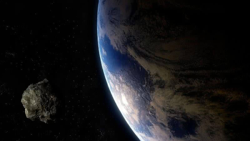 Imagem ilustrativa de asteroide próximo à Terra - Foto de urikyo33, via Pixabay