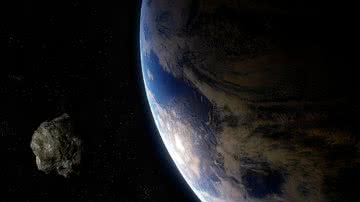 Imagem ilustrativa de asteroide próximo à Terra - Foto de urikyo33, via Pixabay