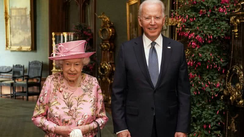 A rainha Elizabeth II e o presidente americano, Joe Biden - Getty Imagens