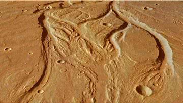 Conjunto de canais Osuga Valles, em Marte - Divulgação/ESA