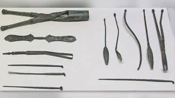 Alguns dos utensílios médicos romanos encontrados na Turquia - Divulgação/Daniş Baykan