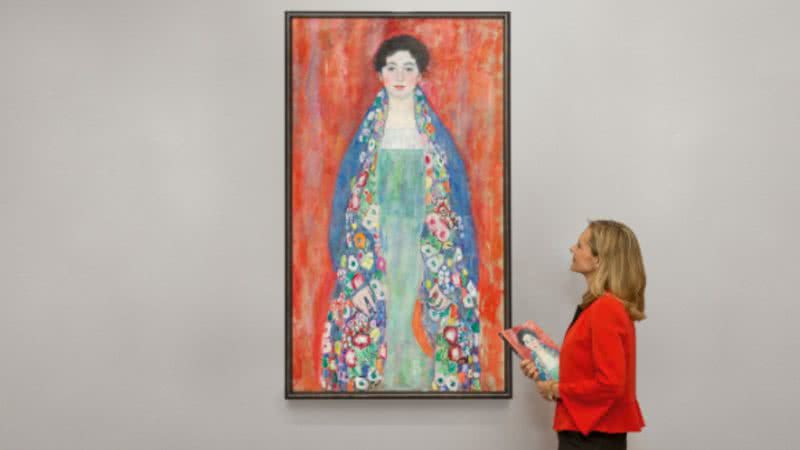 "Retrato da Senhorita Lieser”, de Gustav Klimt - Reprodução/Instagram/@auktionshausimkinsky