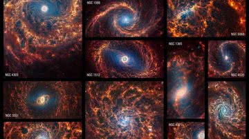 Imagens capturadas pelo Telescópio James Webb - Reprodução / NASA