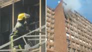 Incêndio em prédio em Joanesburgo - Reprodução/Video/SBT