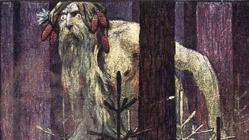 Ilustração representando Leshy, o espírito da floresta no folclore eslavo - Domínio Público via Wikimedia Commons